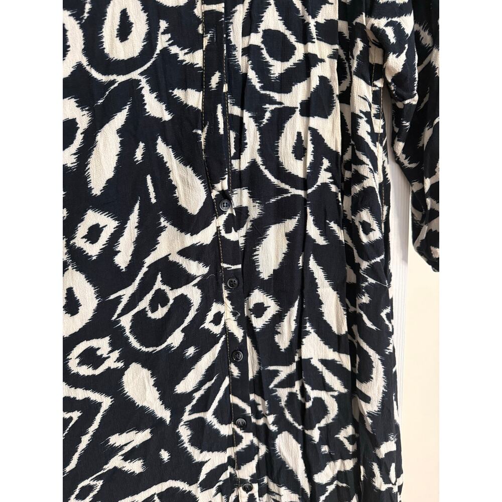 Zara Blue/White Button-Down Dress size XXL - Picture 2 of 6